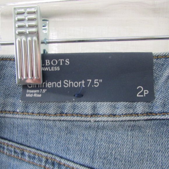 Talbots Flawless Faded Blue Denim 7.5" Girlfriend Short  - Petite - Picture 5 of 9